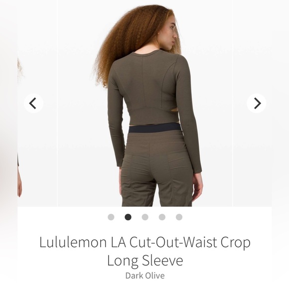 Lululemon LA Cut-Out Waist Crop Long Sleeve - Picture 2 of 2